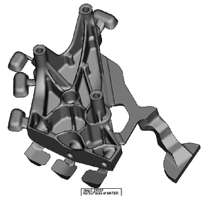 Filling evolution: pressure die-casting simulation.