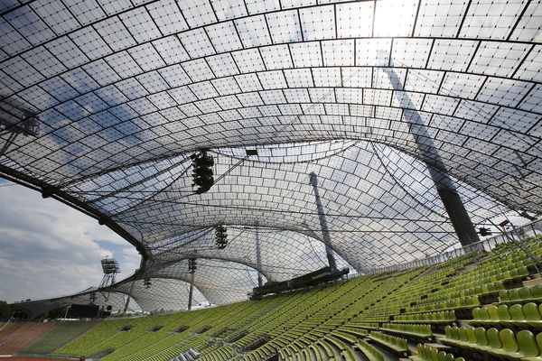 Olympiastadion München interior view (1972).