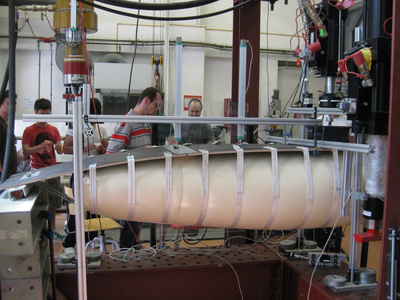 Ensayo de carga del prototipo en laboratorio