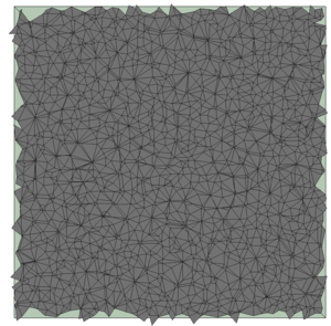Representation of the plane after eliminating zero-distances - Compared to figure 69 the hole does not appear any more.