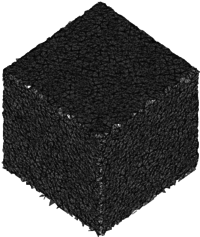 Approximation of the cube based on distance function - This is the result without application of any refinement strategies.