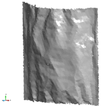 Structure mesh and its embedded representation at t = 0.15s