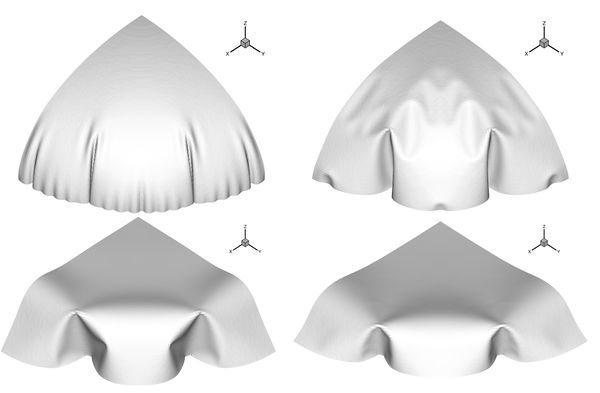 Inflation and deflation of a circular air-bag.