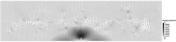 Mesh 0: 4453 4-noded elements. ξg=1.33