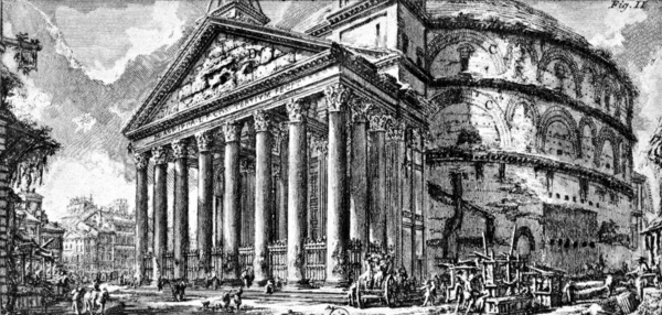 El Pantenón en un grabado de Giovanni Battista Piranesi.