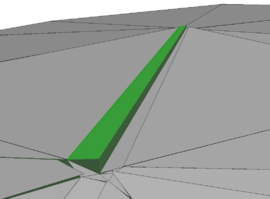 Corrected defect in the reproduced sphere - By extending the current algorithm the defect hole as shown in figure 84 can be resolved.