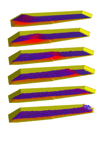 Breaking wave on a beach: Oblique wave on a 3D domain.
