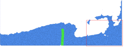 Mesh detail at the end of step n