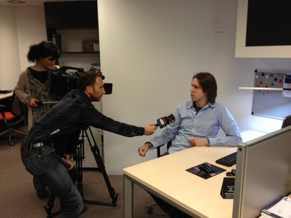 Fotografía de la grabación del reportaje de TV3