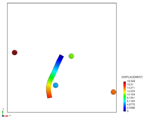 Displacement at time $t=23.4s$. 2D view