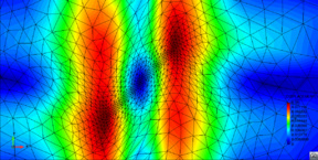 Resulting mesh-movement using a Laplacian and structure-like mesh-updating procedure with high deformations - Note the artificially stretched elements with a Laplacian updating.