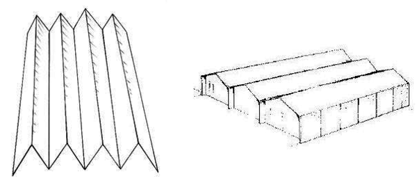 Ejemplos de placas plegadas.
