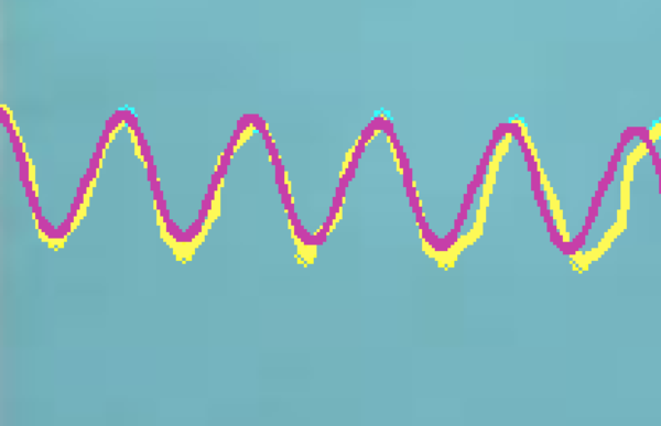 Inicio en x[10]; tamaño de la muestra, 50 pixeles. Parámetros obtenidos A=18.83,  ω=0.156