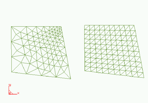 En estas imágenes se aprecia la diferencia entre una     malla no estructurada y una estructurada.